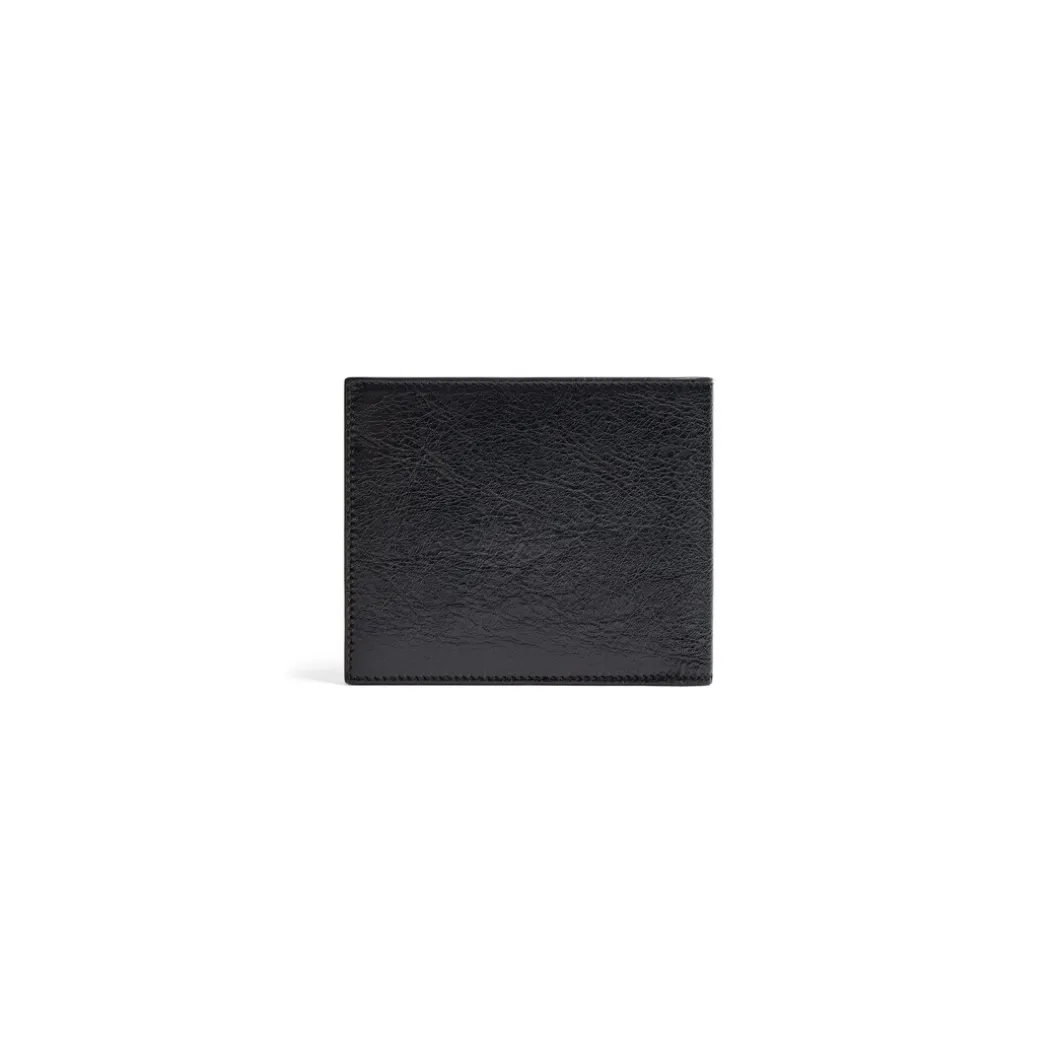 Men's Monaco Square Folded Wallet in Black