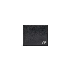 Men's Monaco Square Folded Wallet in Black