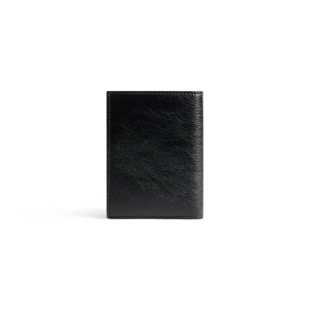 Men's Monaco Vertical Bifold Wallet in Black