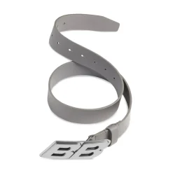 Men's Moto Logo Belt  in Dark Grey