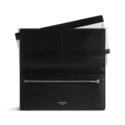 Men's Passport Long Wallet 2 Tickets in Black