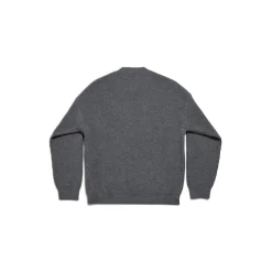 Men's Patch Crewneck Sweater in Grey