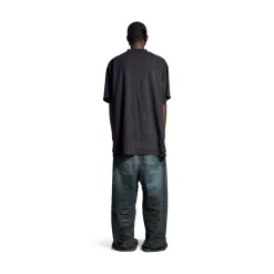 Men's Planet Earth T-shirt Oversized in Black