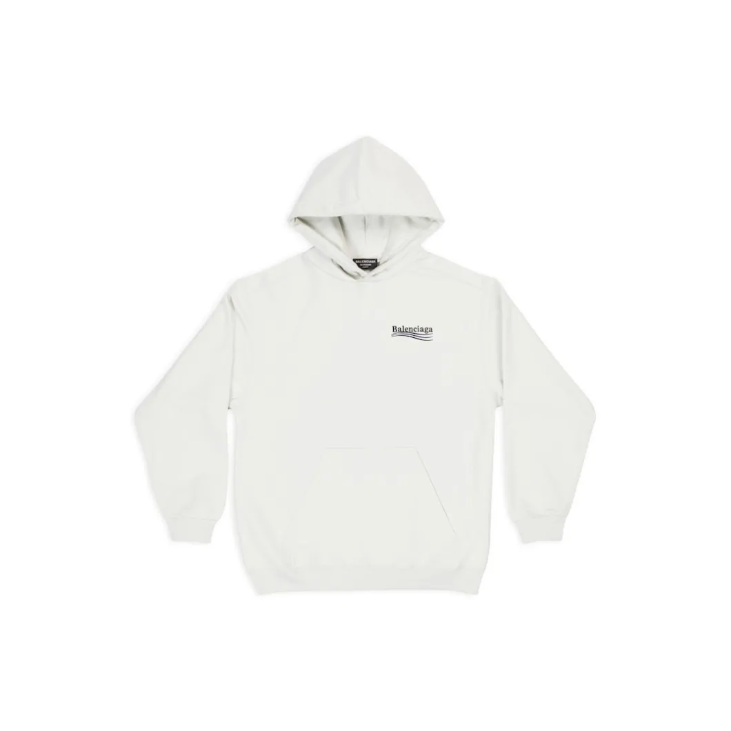 Men's Political Campaign Hoodie Medium Fit in White