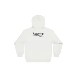 Men's Political Campaign Hoodie Medium Fit in White