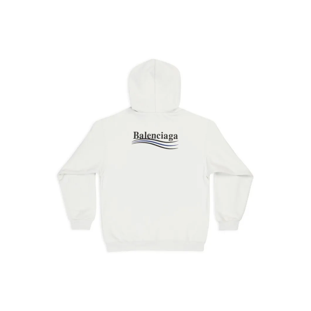 Men's Political Campaign Hoodie Medium Fit in White