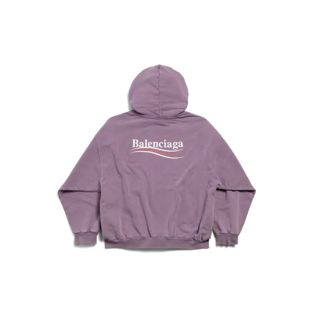 Men's Political Campaign Hoodie Medium Fit in Faded Purple