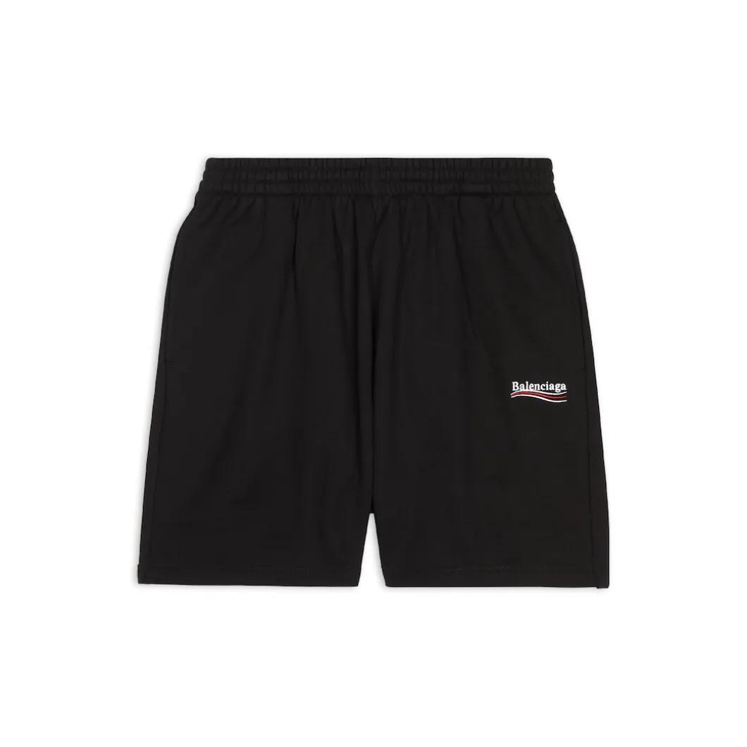 Men's Political Campaign Sweat Shorts in Black