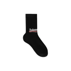 Men's Political Campaign Tennis Socks in Black