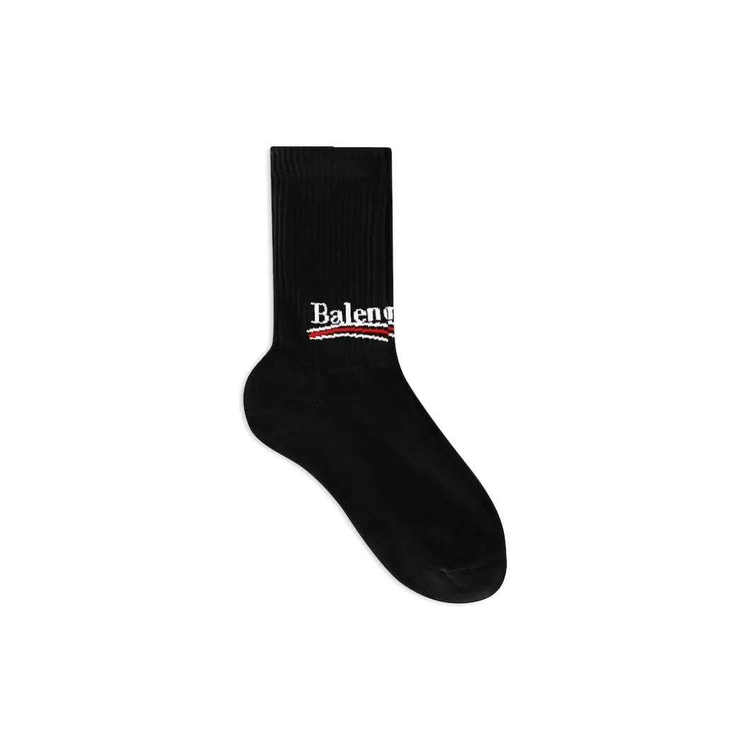 Men's Political Campaign Tennis Socks in Black