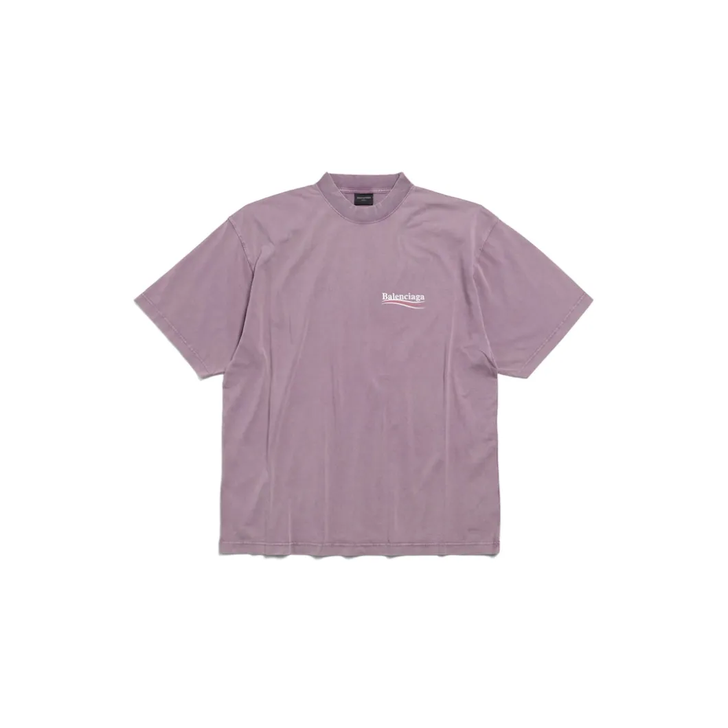 Men's Political Campaign T-shirt Medium Fit in Faded Purple