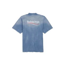Men's Political Campaign T-shirt Medium Fit in Faded Blue/white/red