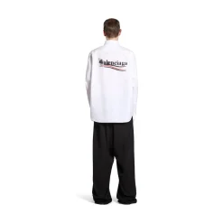 Men's Political Stencil Shirt Large Fit in White