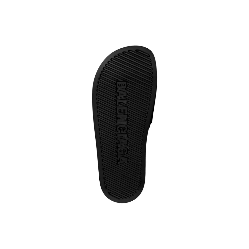 Men's Pool Slide Sandal in Black/white