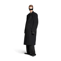 Men's Regular Fit Coat in Black