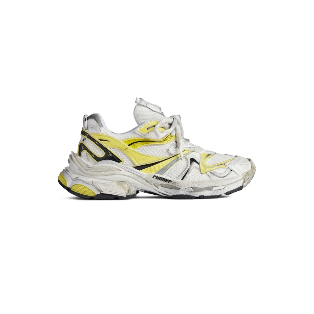 Men's Runner 2.0 Sneaker in White/yellow/black