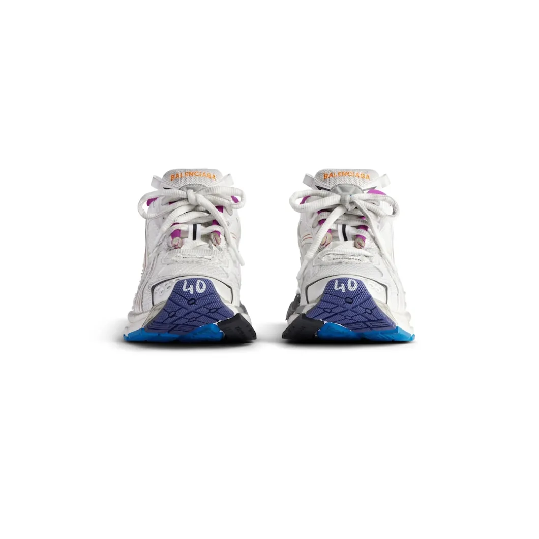 Men's Runner Gradient Sneaker in White/multicolored