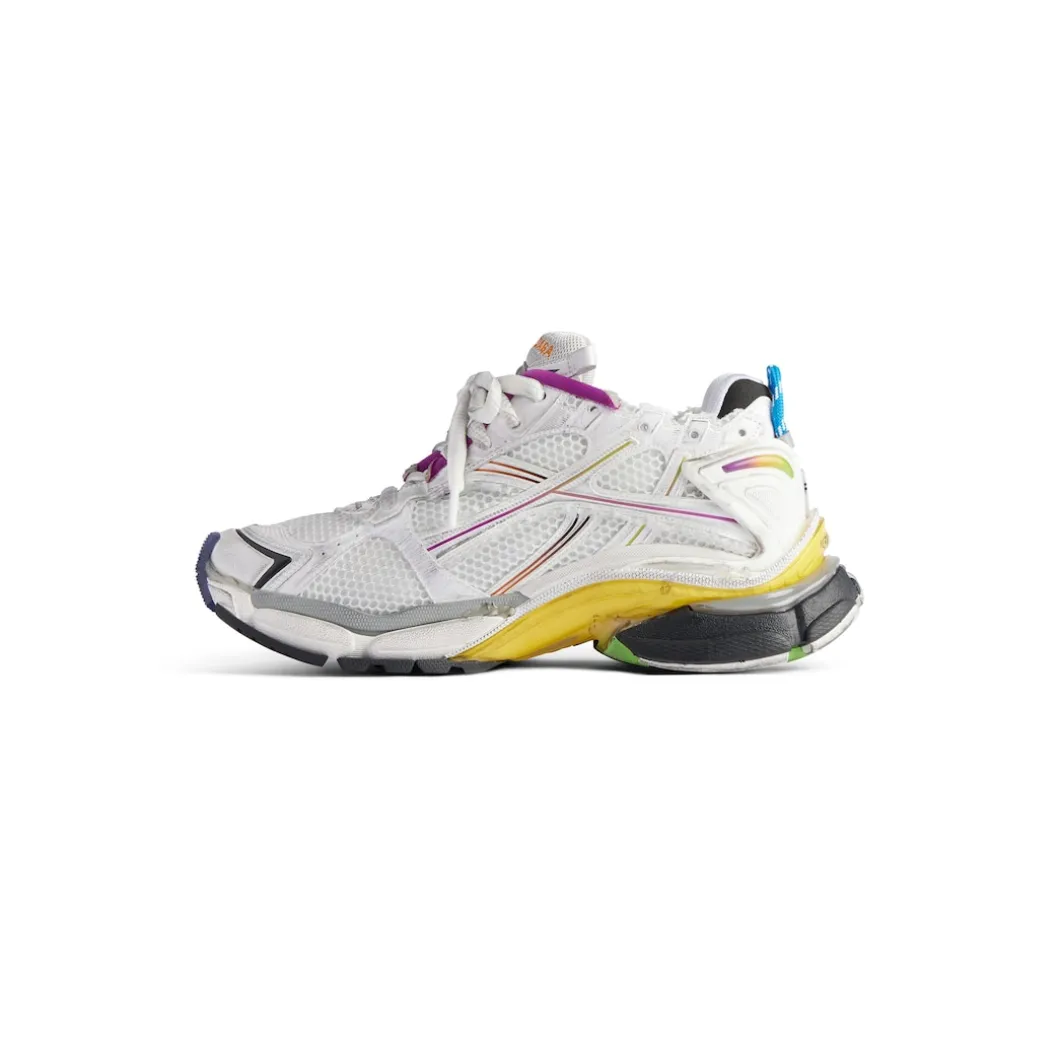 Men's Runner Gradient Sneaker in White/multicolored
