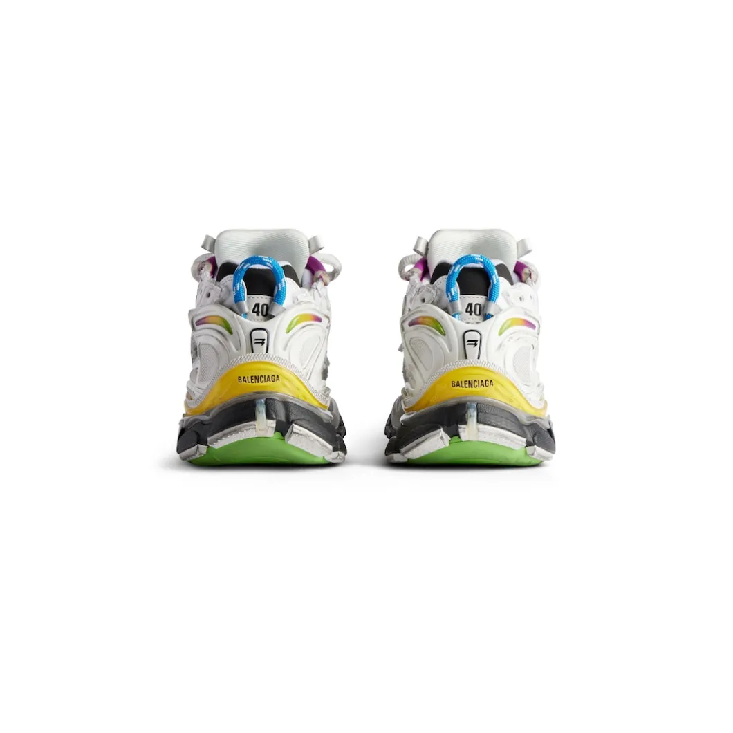 Men's Runner Gradient Sneaker in White/multicolored