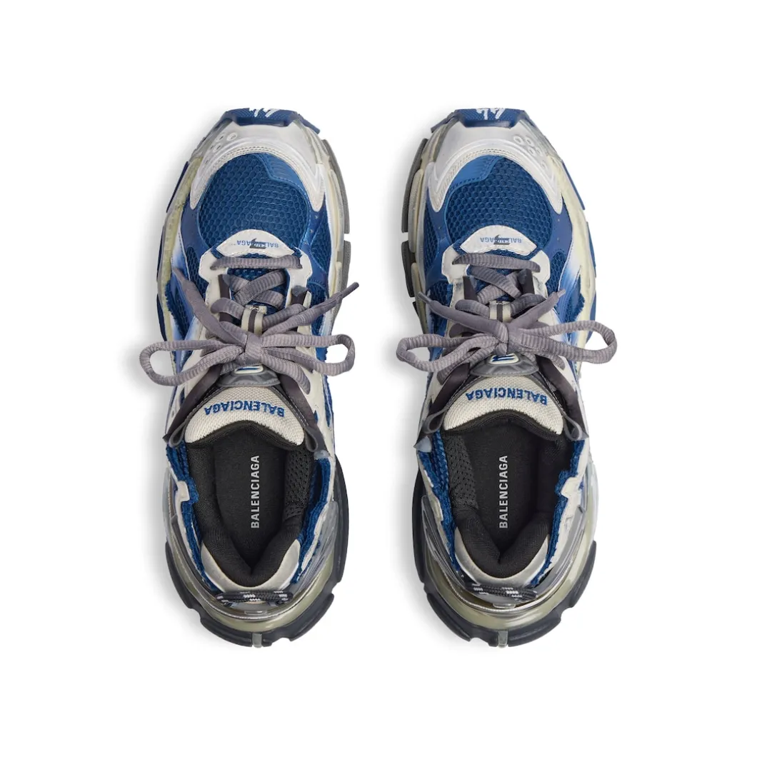 Men's Runner Gradient Sneaker in Beige/navy/grey