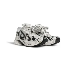 Men's Runner Gradient Sneaker  in White/black