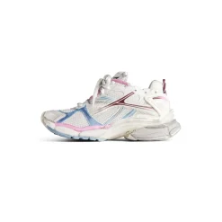 Men's Runner Gradient Sneaker in White/brown/blue/pink/grey