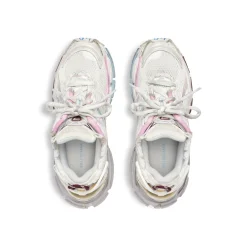 Men's Runner Gradient Sneaker in White/brown/blue/pink/grey