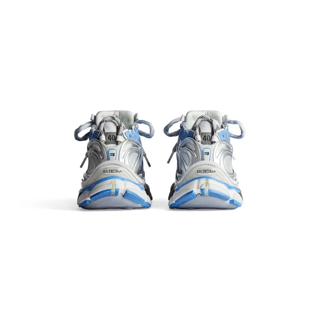 Men's Runner Sneaker in Blue/white/grey