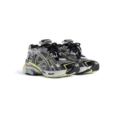 Men's Runner Sneaker  in Grey/yellow/white