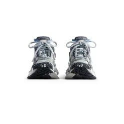 Men's Runner Sneaker in White/beige/grey/blue