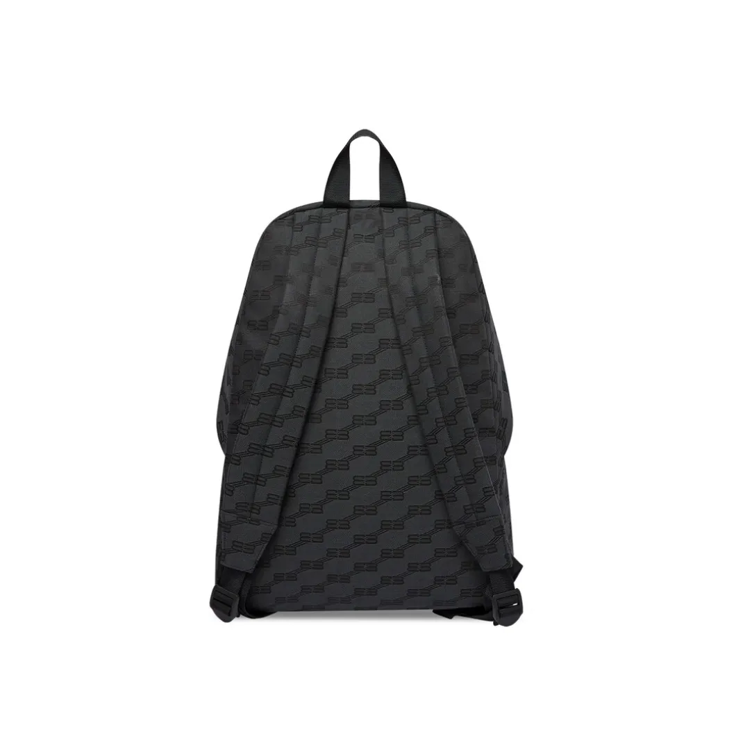 Men's Signature Medium Backpack Bb Monogram Jacquard Canvas in Black