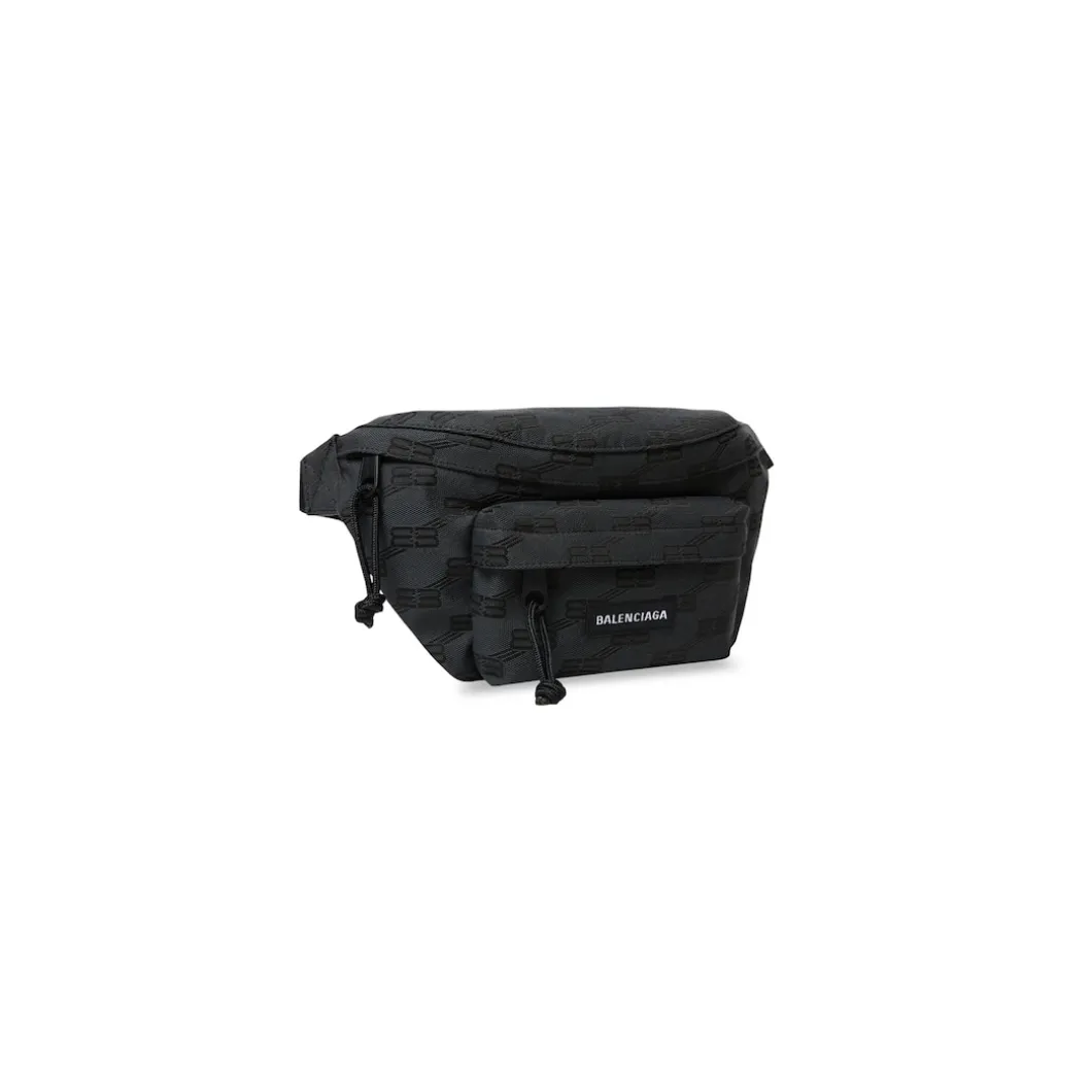 Men's Signature Medium Beltpack Bb Monogram Jacquard Canvas in Black