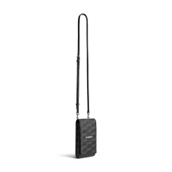 Men's Signature Phone Holder With Strap Bb Monogram Coated Canvas in Black