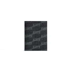 Men's Signature Vertical Bifold Wallet Bb Monogram Coated Canvas in Black/grey