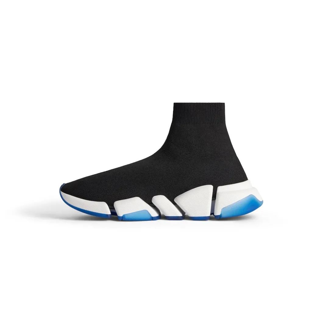 Men's Speed 2.0 Clear Sole Recycled Knit Sneaker in Black