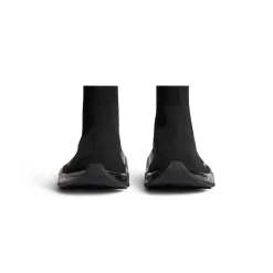 Men's Speed 2.0 Full Clear Sole Recycled Knit Sneaker in Black