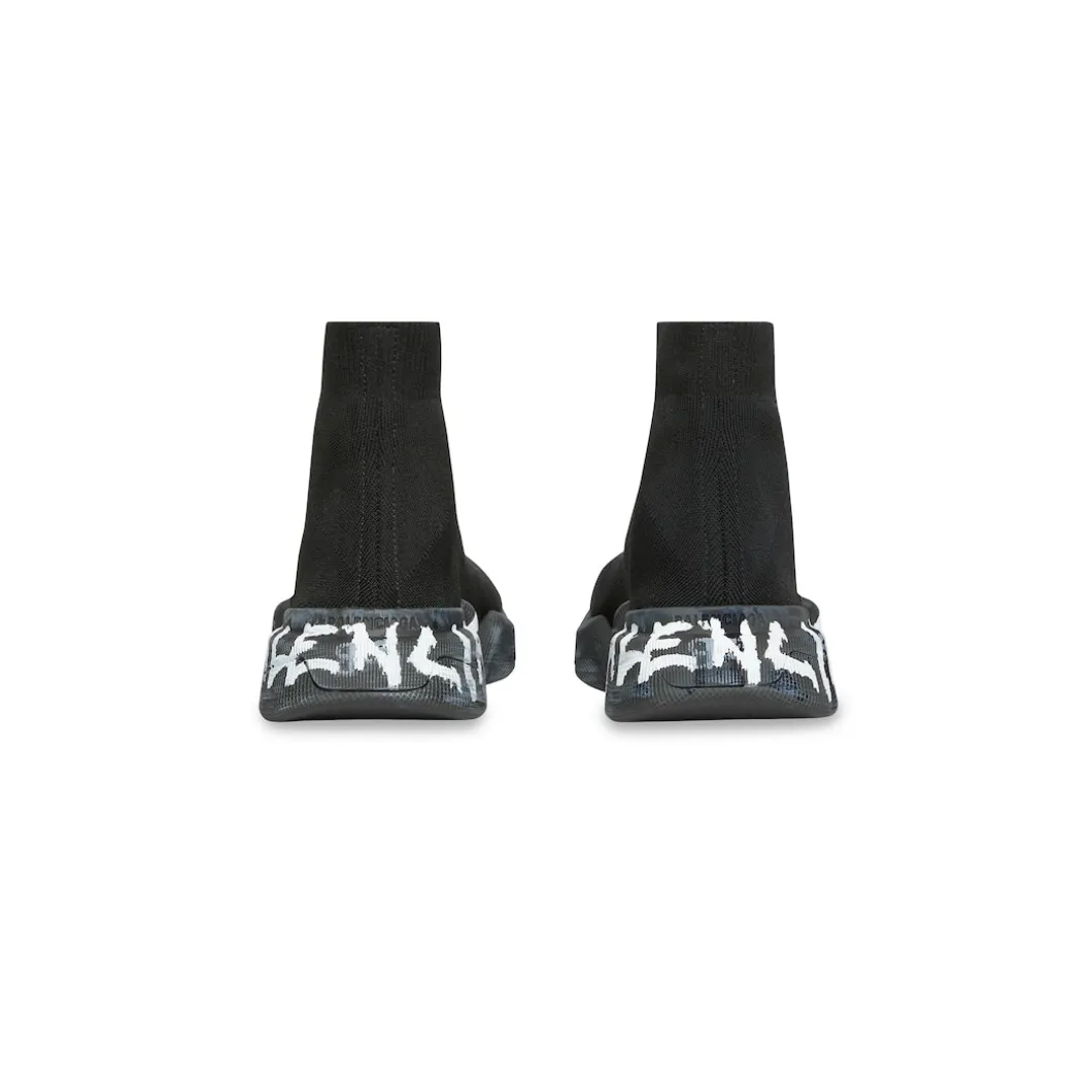 Men's Speed 2.0 Graffiti Recycled Knit Sneaker in Black