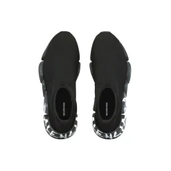 Men's Speed 2.0 Graffiti Recycled Knit Sneaker in Black