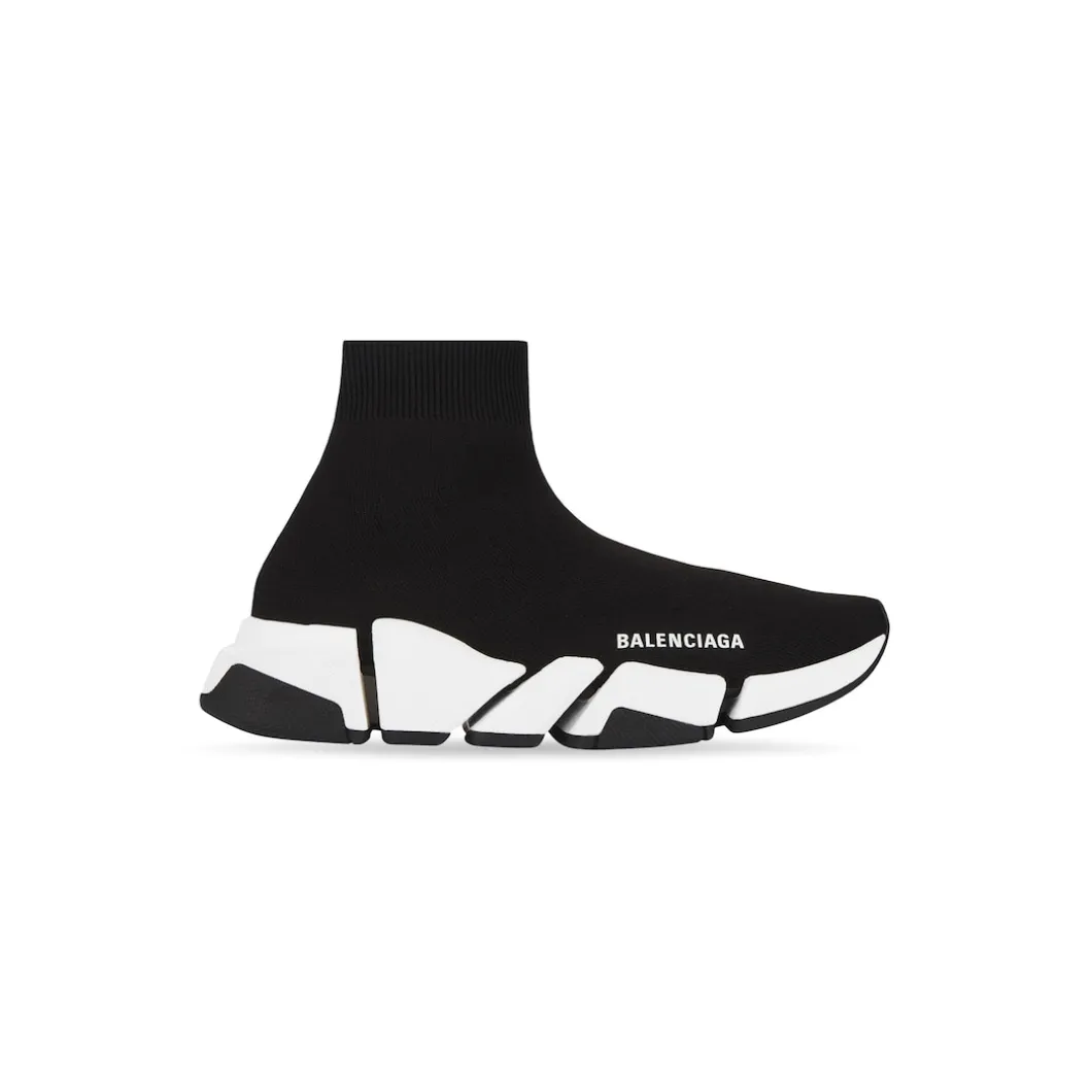 Men's Speed 2.0 Recycled Knit Sneaker in Black/white