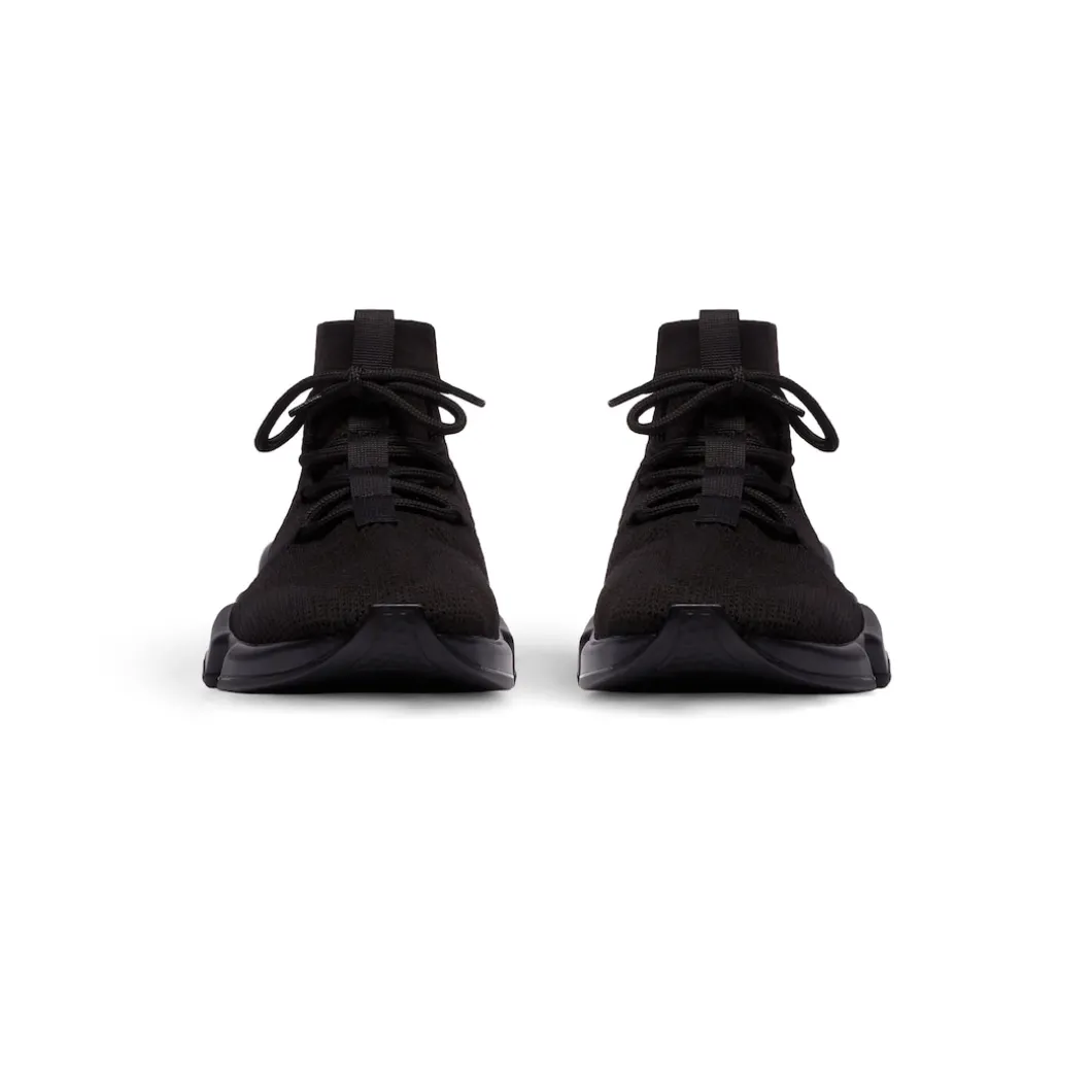 Men's Speed Lace-up Recycled Knit Sneaker in Black