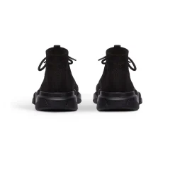 Men's Speed Lace-up Recycled Knit Sneaker in Black