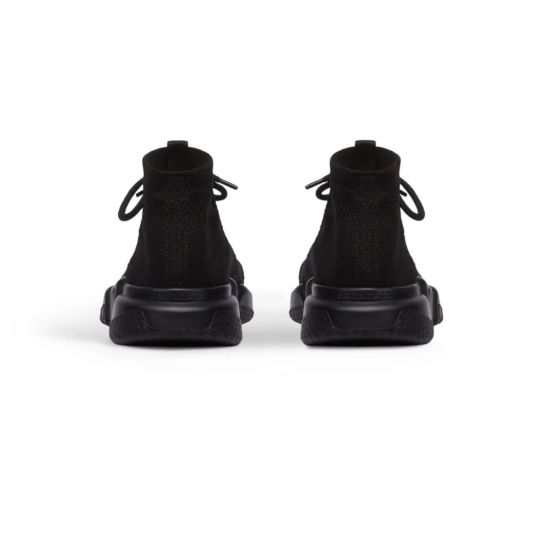 Men's Speed Lace-up Recycled Knit Sneaker in Black