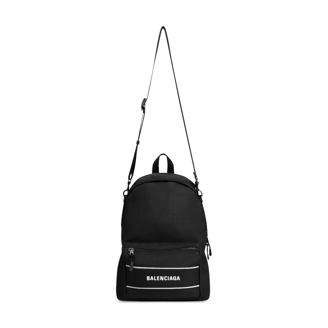 Men's Sport Crossbody Backpack in Black/white