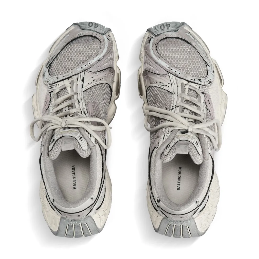 Men's Stapler Sneaker in Beige/grey