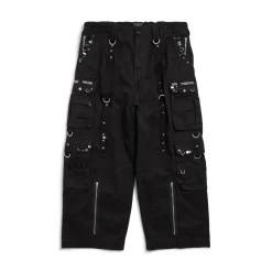 Men's Studded Cargo Pants in Black