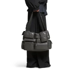 Men's Superbusy Large Sling Bag  in Dark Grey