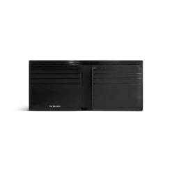Men's Superbusy Square Folded Wallet  in Black