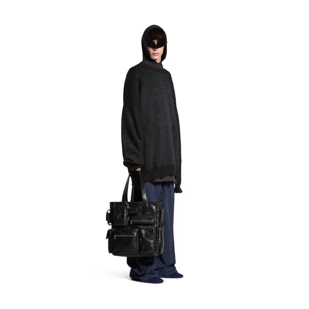 Men's Superbusy Tote Bag in Black