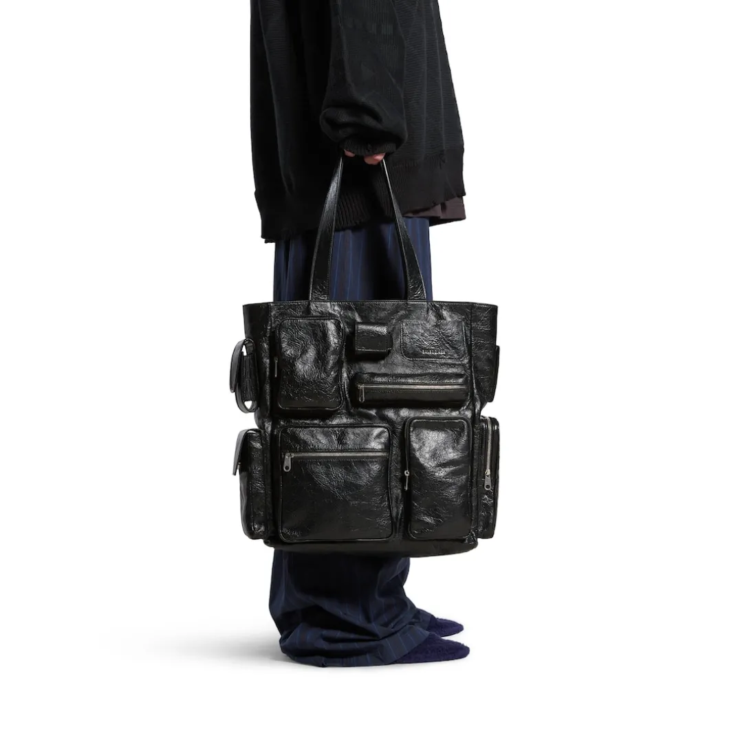 Men's Superbusy Tote Bag in Black