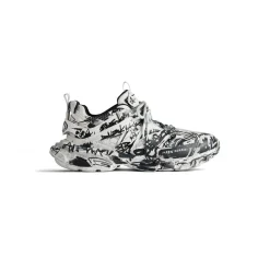 Men's Track Graffiti Sneaker  in White/black
